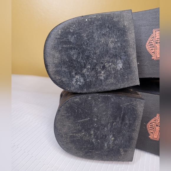 Harley Davidson Brittany Black Leather Chelsea Boots sz 10 D84666 - Picture 9 of 11